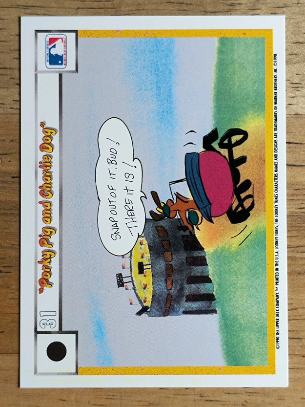 1990 Upper Deck Comic Ball #22 Porky Pig/Charlie the Dog