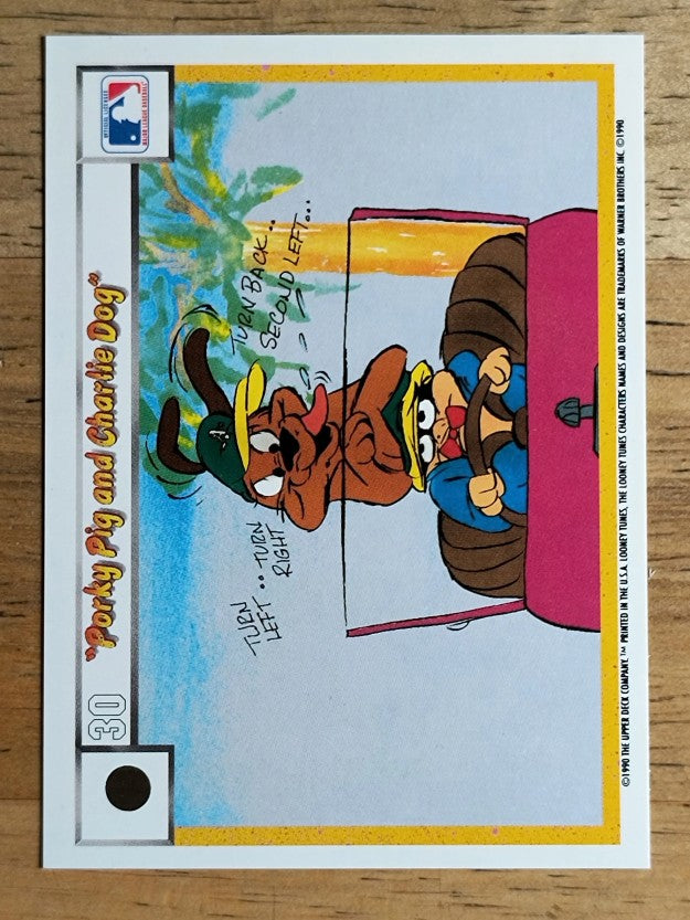 1990 Upper Deck Comic Ball #27 Porky Pig/Charlie the Dog