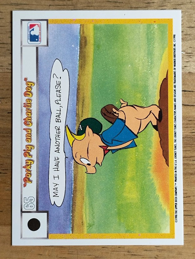 1990 Upper Deck Comic Ball #62 Porky Pig/Charlie the Dog