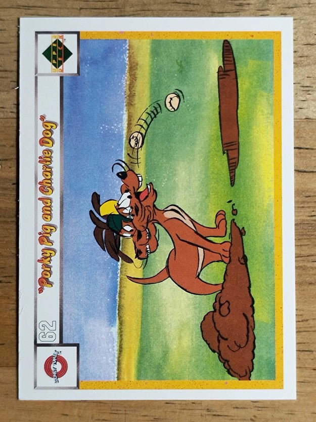 1990 Upper Deck Comic Ball #62 Porky Pig/Charlie the Dog