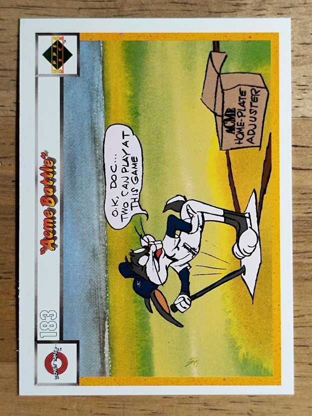 1990 Upper Deck Comic Ball #183 Acme Battle/Checklist back