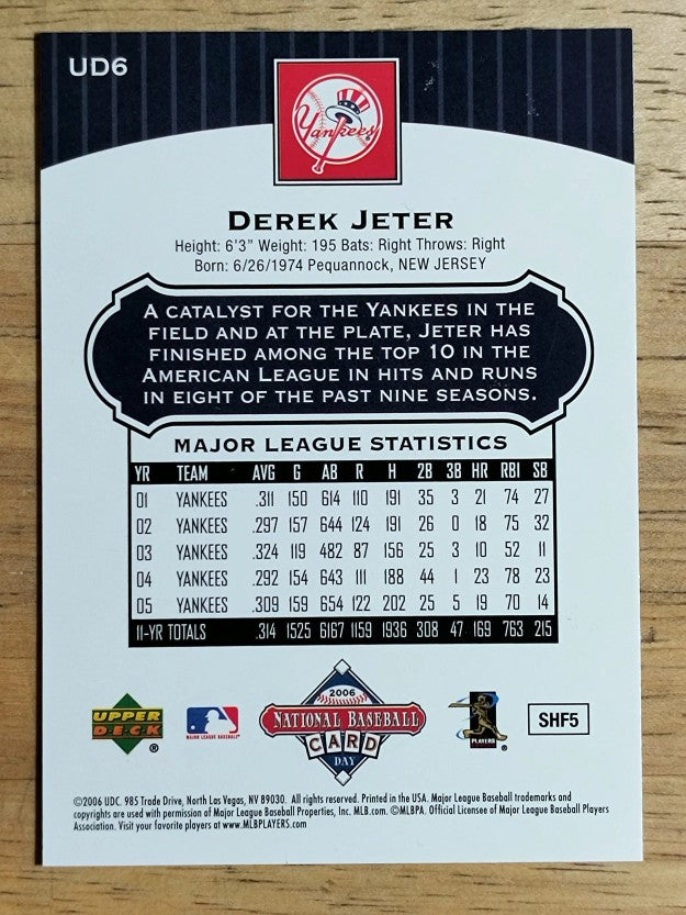 2006 Upper Deck National Baseball Card Day #UD6 Derek Jeter