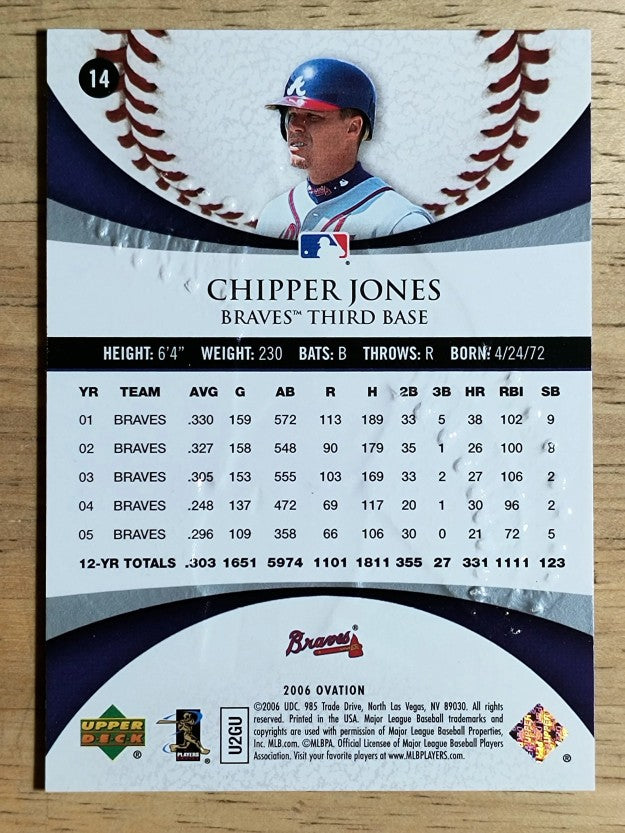 2006 Upper Deck Ovation #14 Chipper Jones