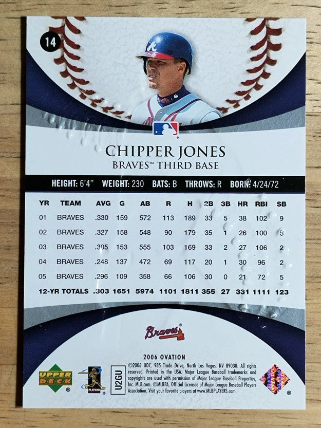 2006 Upper Deck Ovation #14 Chipper Jones