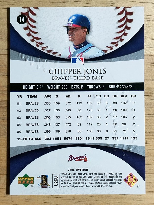 2006 Upper Deck Ovation #14 Chipper Jones