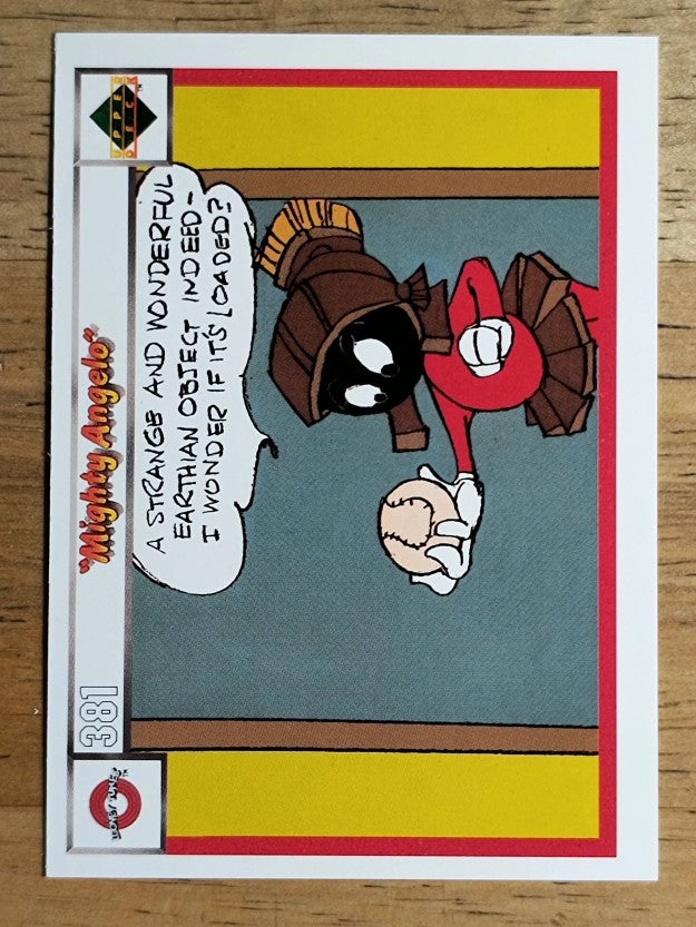 1990 Upper Deck Comic Ball #381 Mighty Angelo/Checklist back