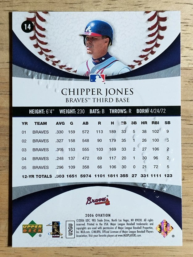 2006 Upper Deck Ovation #14 Chipper Jones