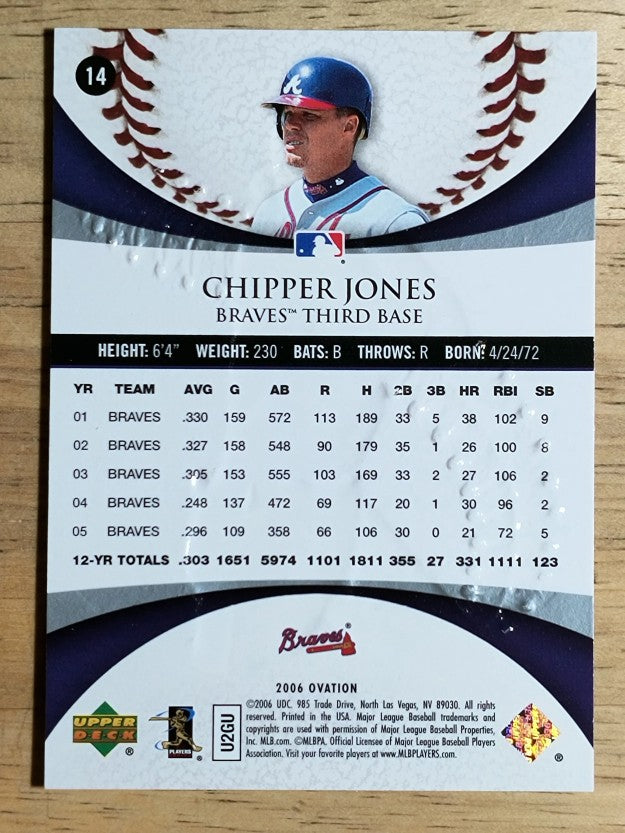 2006 Upper Deck Ovation #14 Chipper Jones