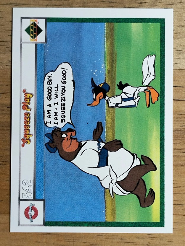 1990 Upper Deck Comic Ball #542 Squeeze Play/According to Daffy Duck