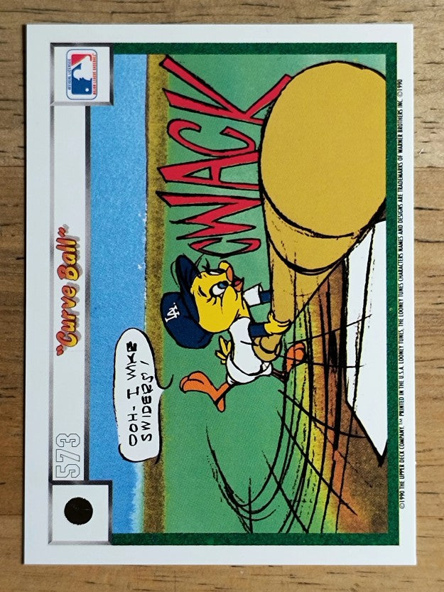 1990 Upper Deck Comic Ball #564 According to Daffy Duck/Curve Ball