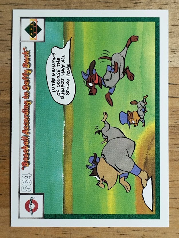 1990 Upper Deck Comic Ball #564 According to Daffy Duck/Curve Ball