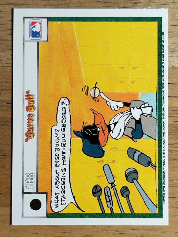 1990 Upper Deck Comic Ball #565 According to Daffy Duck/Curve Ball