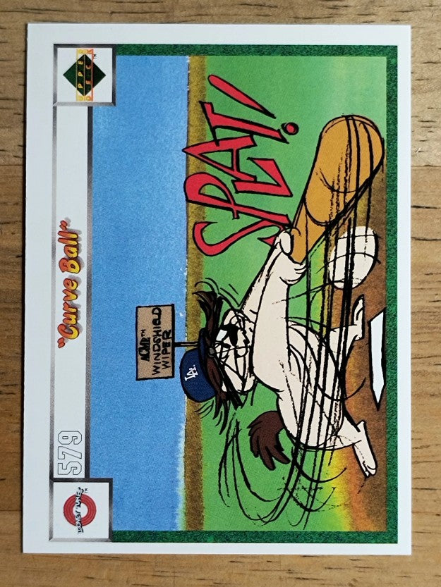 1990 Upper Deck Comic Ball #579 Curve Ball/Checklist Back