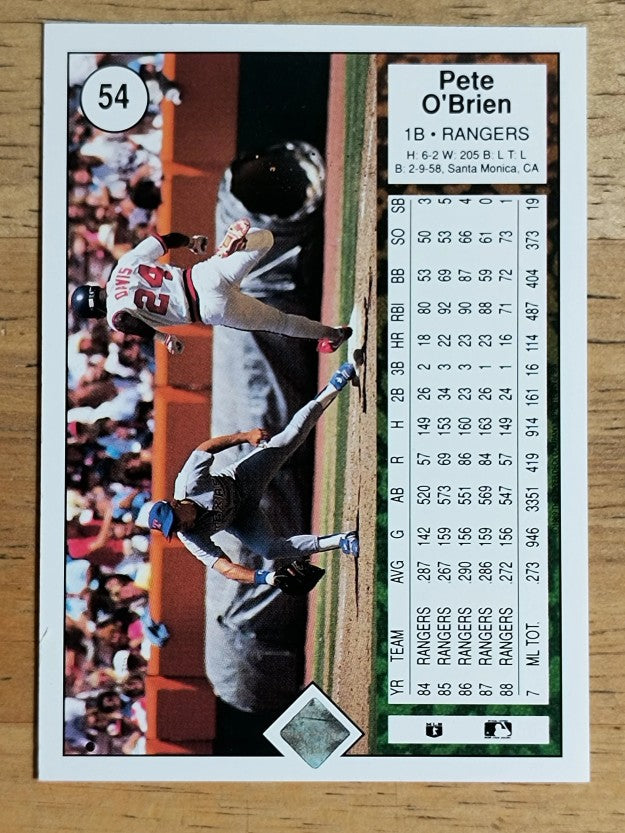 1989 Upper Deck #54 Pete O'Brien