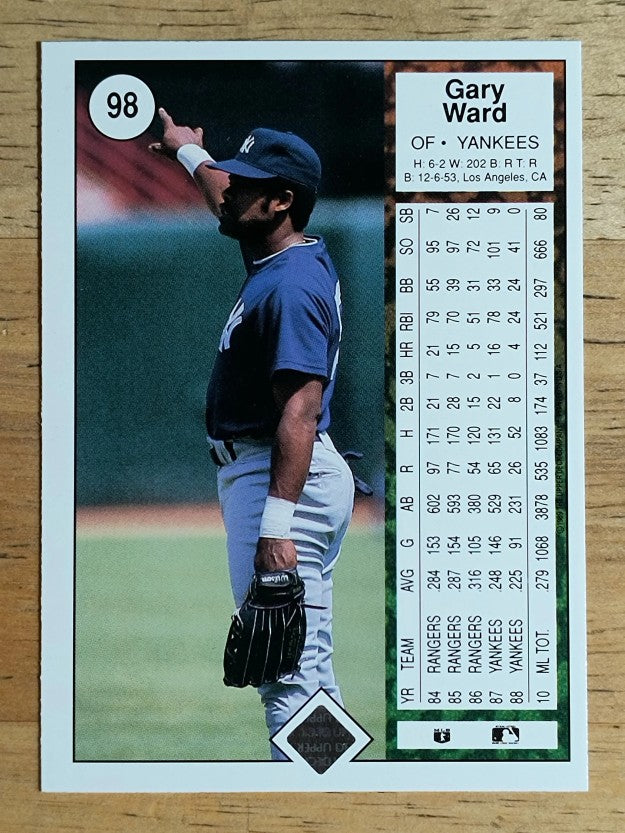 1989 Upper Deck #98 Gary Ward