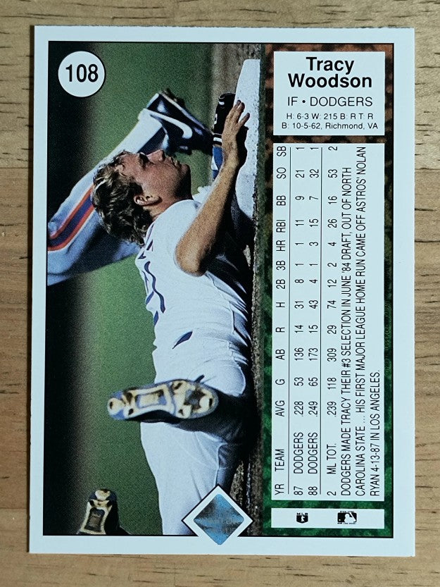 1989 Upper Deck #108 Tracy Woodson