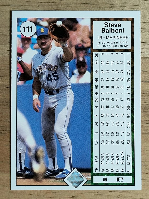 1989 Upper Deck #111 Steve Balboni