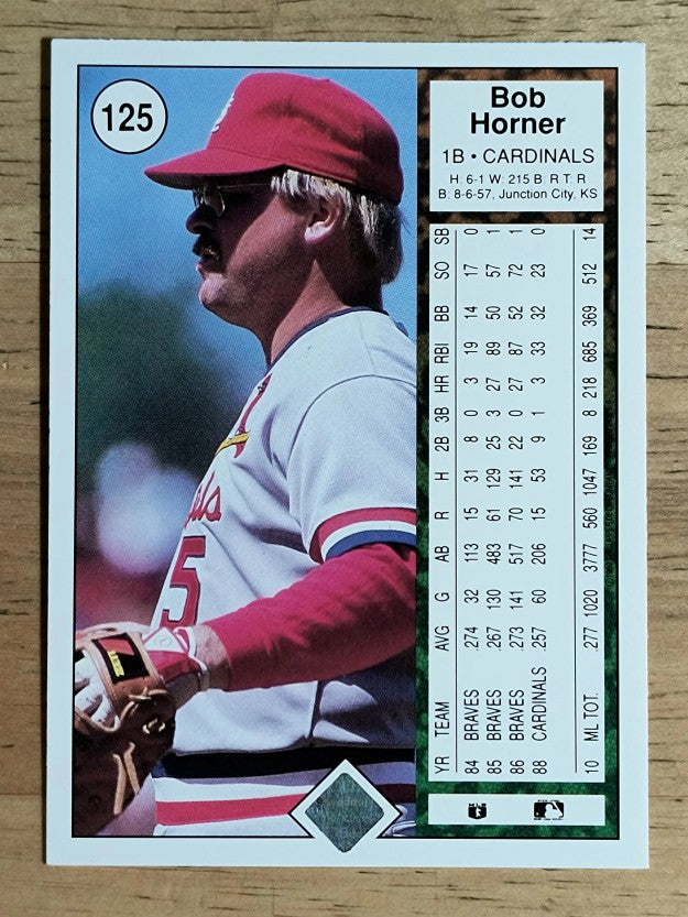 1989 Upper Deck #125 Bob Horner
