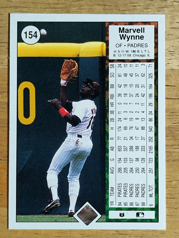 1989 Upper Deck #154 Marvell Wynne