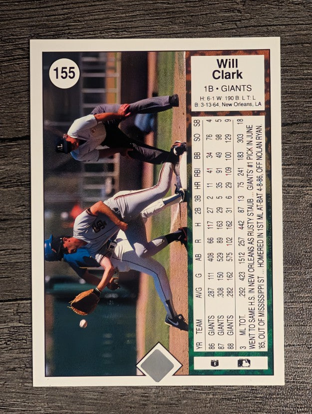 1989 Upper Deck #155 Will Clark