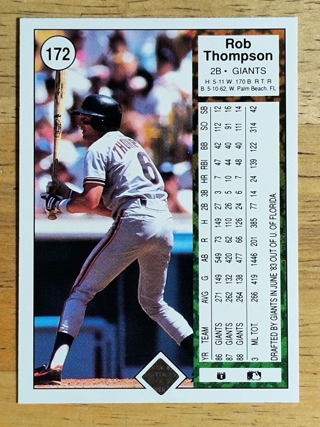 1989 Upper Deck #172 Robby Thompson