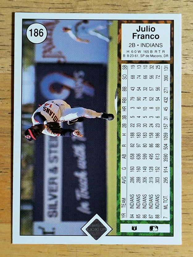 1989 Upper Deck #186 Julio Franco