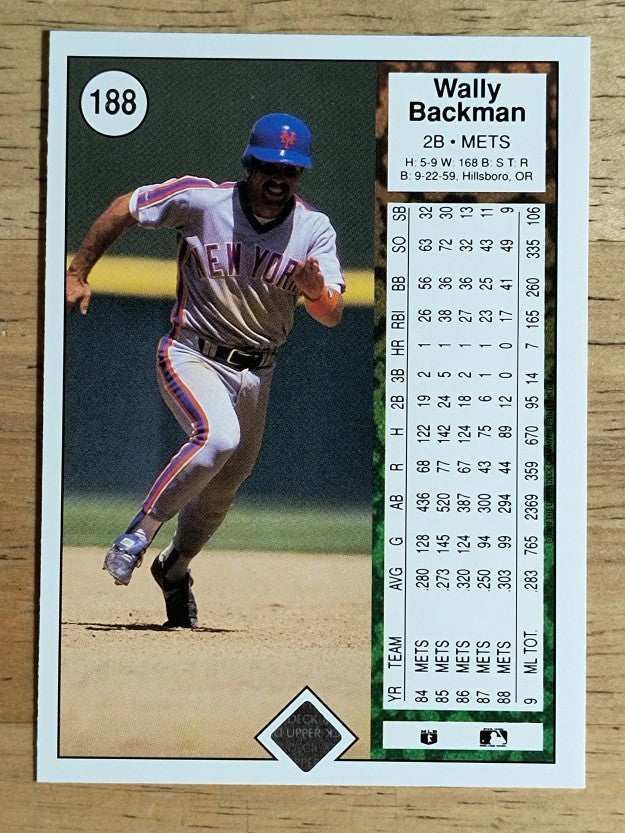 1989 Upper Deck #188 Wally Backman
