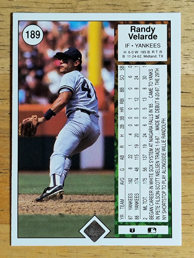 1989 Upper Deck #189 Randy Velarde
