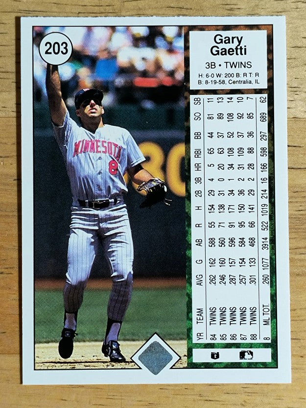 1989 Upper Deck #203 Gary Gaetti