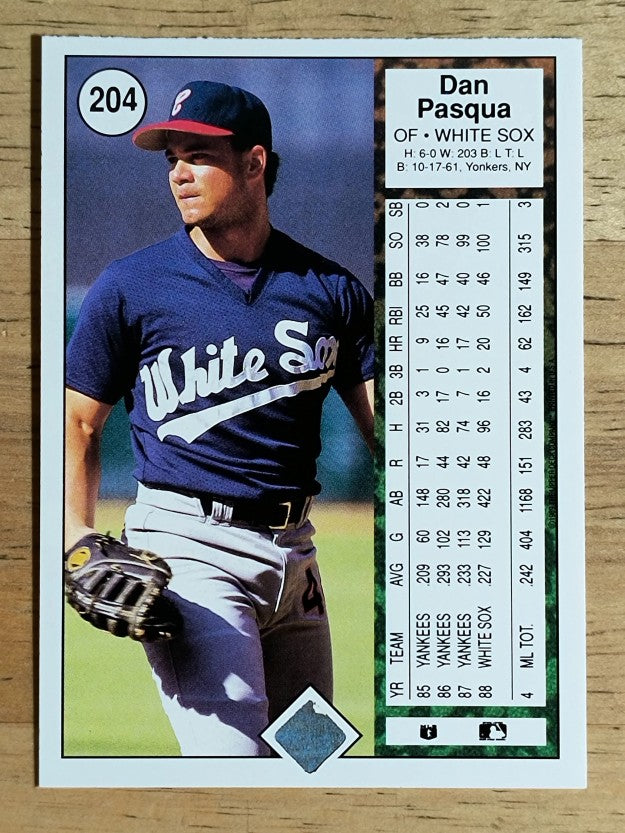 1989 Upper Deck #204 Dan Pasqua