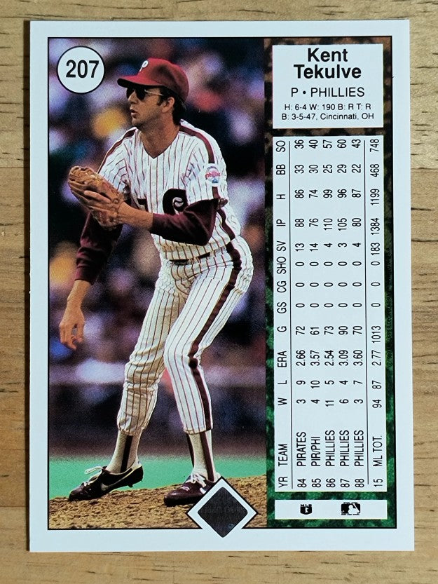 1989 Upper Deck #207 Kent Tekulve