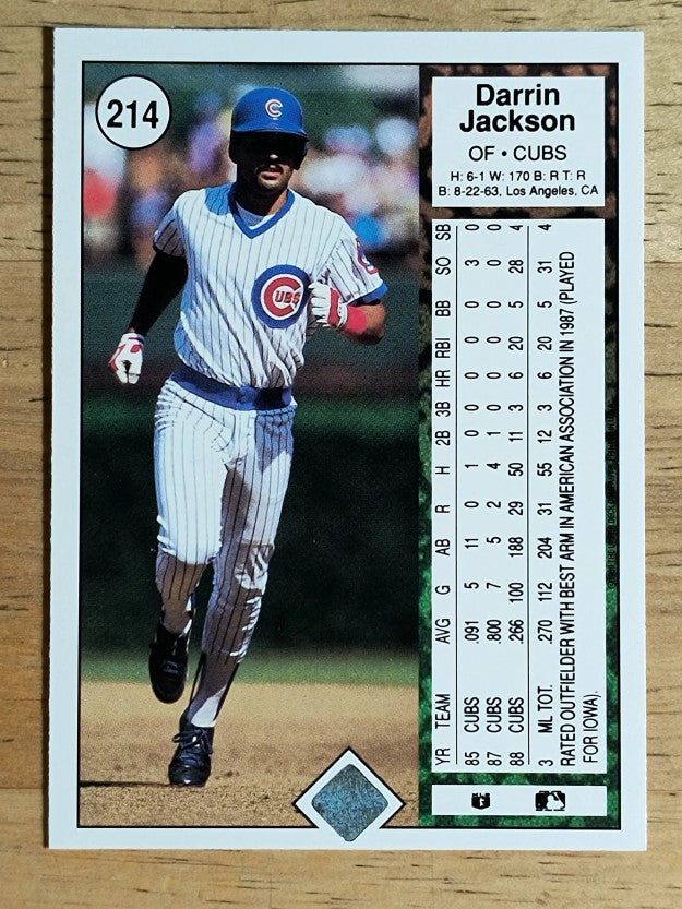 1989 Upper Deck #214 Darrin Jackson