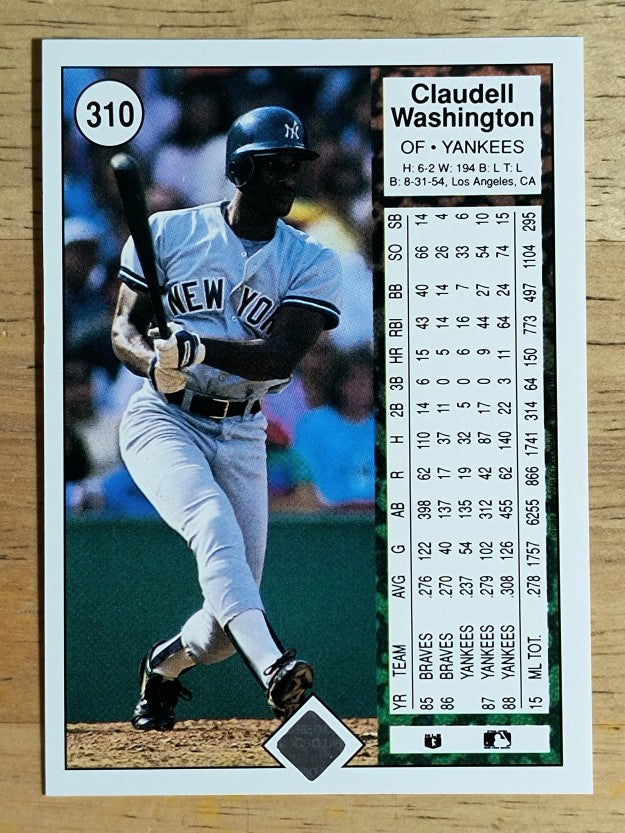 1989 Upper Deck #310 Claudell Washington