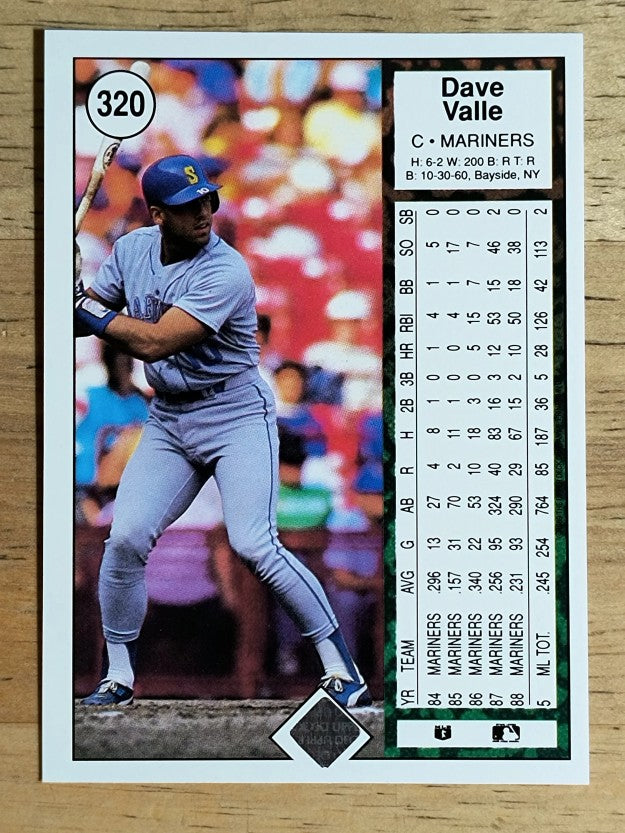 1989 Upper Deck #320 Dave Valle