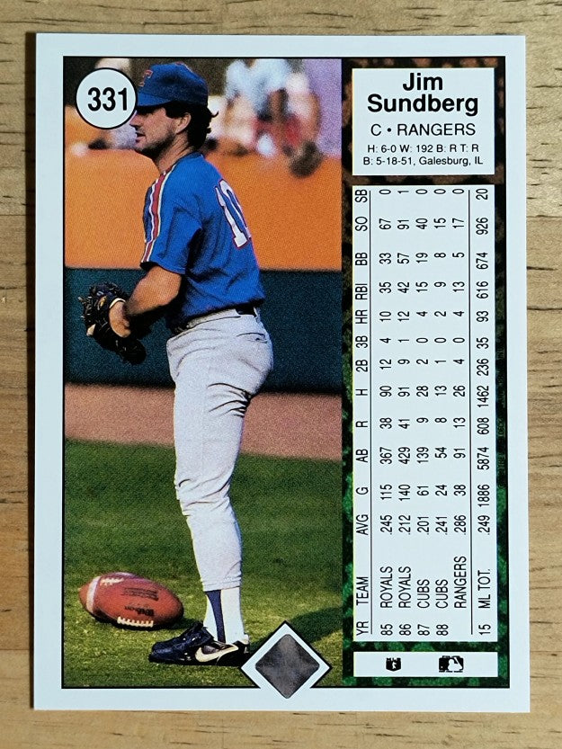 1989 Upper Deck #331 Jim Sundberg