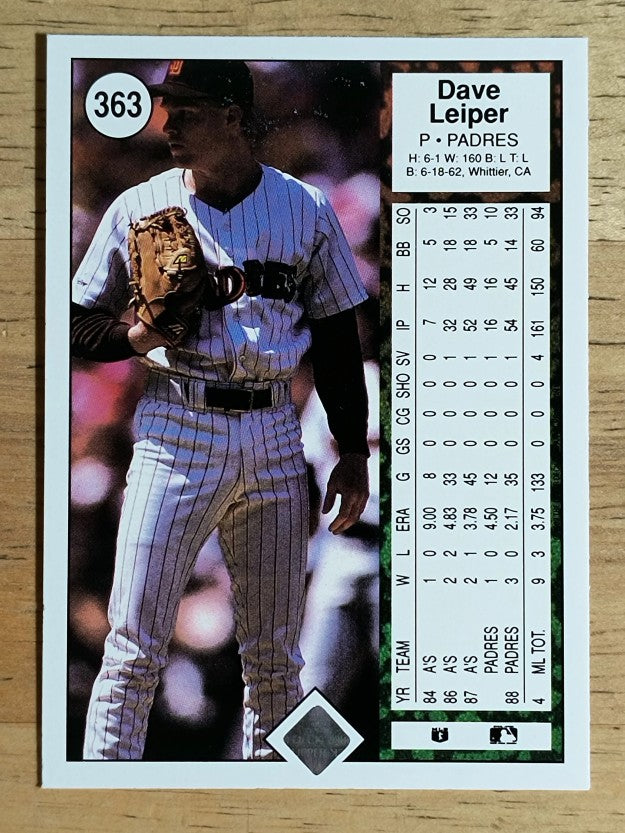 1989 Upper Deck #363 Dave Leiper