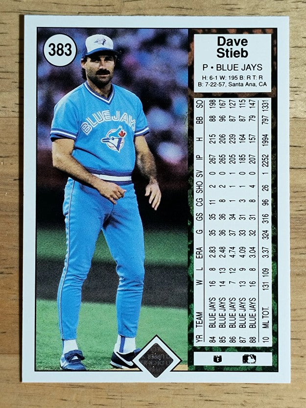 1989 Upper Deck #383 Dave Stieb