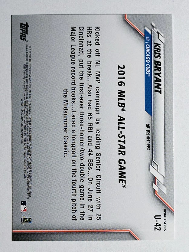 2020 Topps Update #U42 Kris Bryant AS