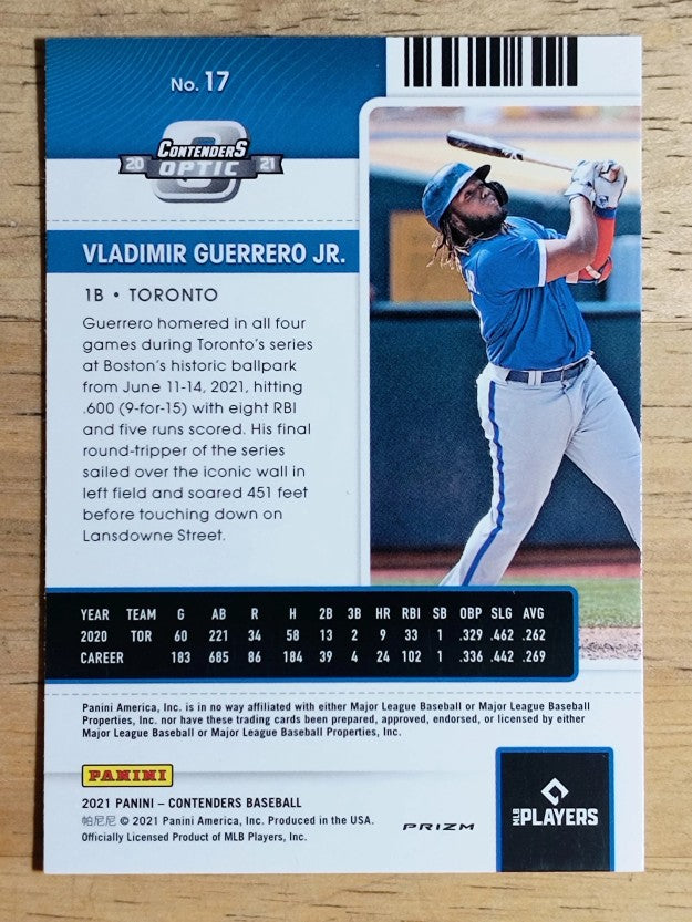 2021 Panini Contenders Optic Holo #17 Vladimir Guerrero Jr.