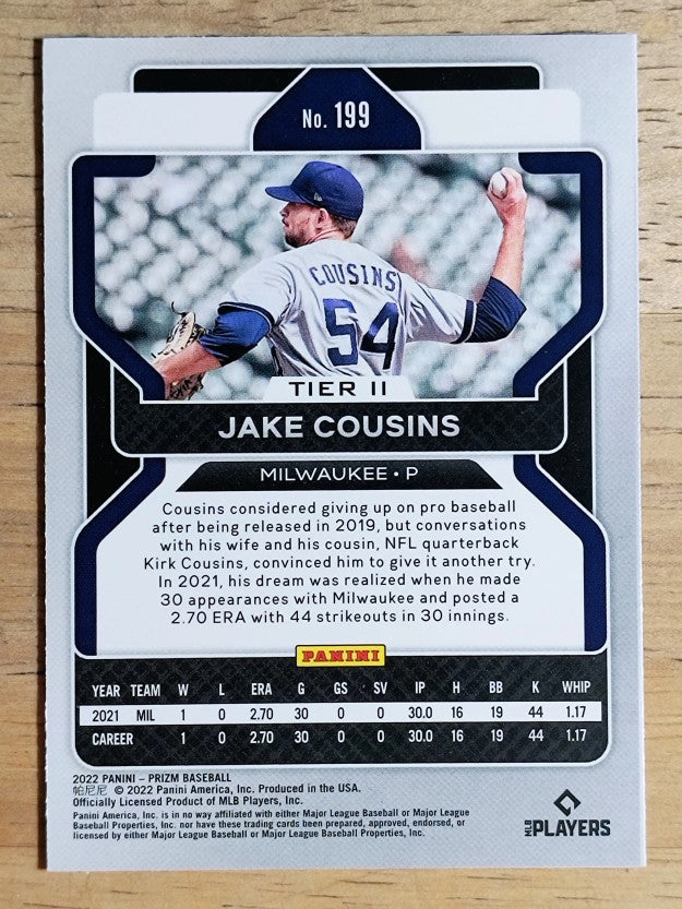 2022 Panini Prizm #199 Jake Cousins T2 RC