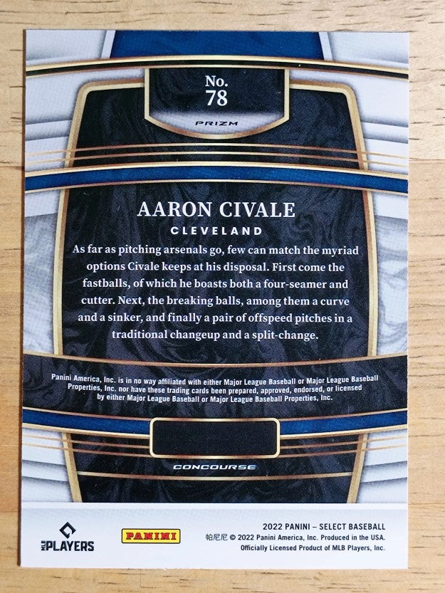 2022 Select Scope #78 Aaron Civale