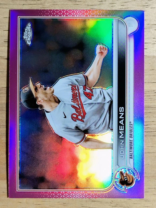2022 Topps Chrome Pink Refractors #176 John Means
