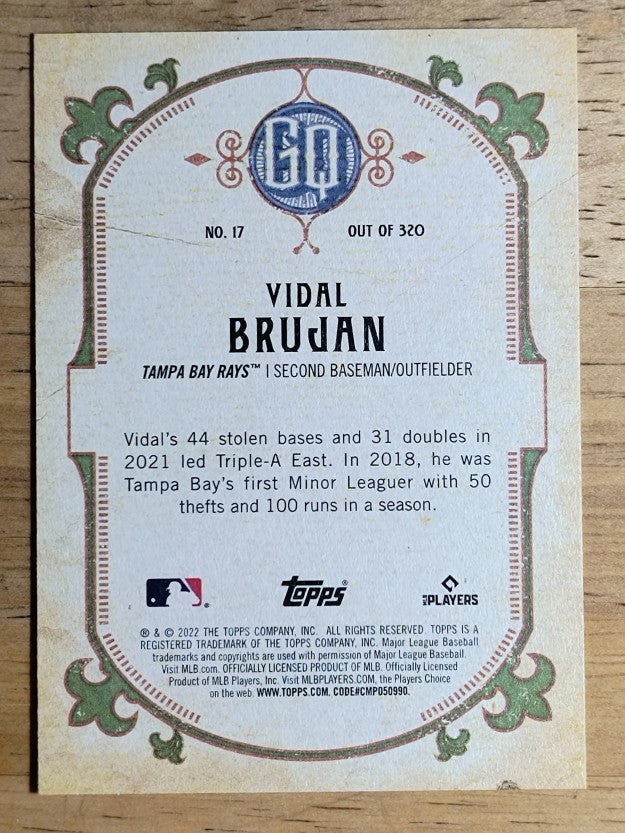 2022 Topps Gypsy Queen #17 Vidal Brujan RC