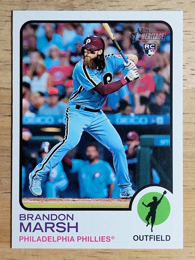 2022 Topps Heritage #636 Brandon Marsh RC