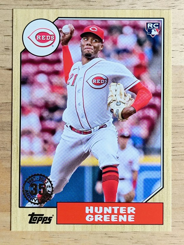 2022 Topps Update '87 Topps #87TBU2 Hunter Greene