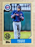 2022 Topps Update '87 Topps #87TBU3 Royce Lewis
