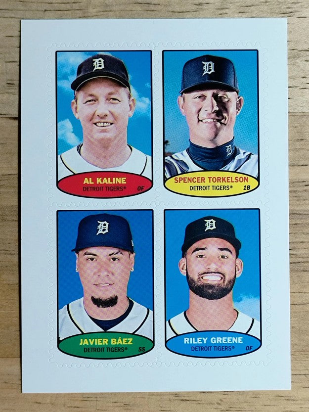 2023 Topps Heritage '74 Stamp Al Kaline/Spencer Torkelson/Javier Baez/R.Greene