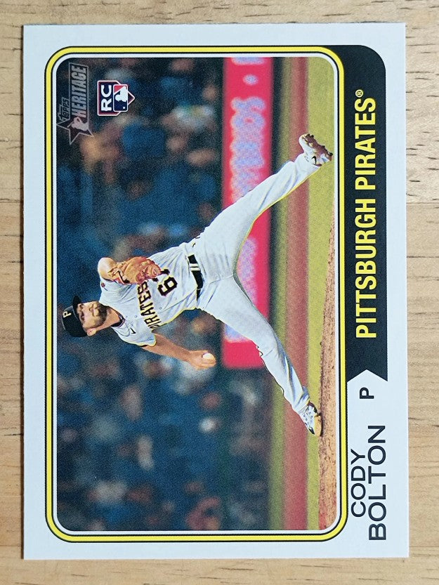 2023 Topps Heritage #607 Cody Bolton RC