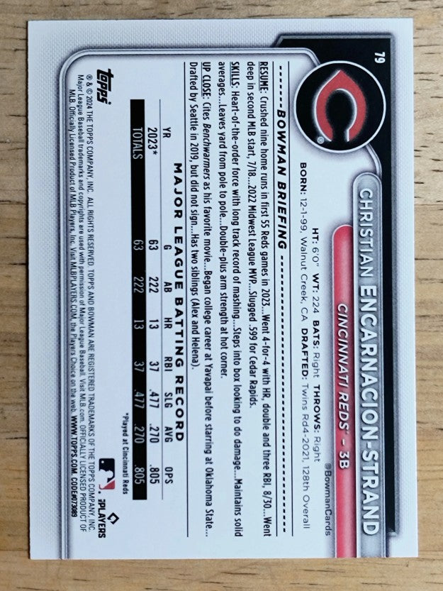 2024 Bowman #79 Christian Encarnacion-Strand RC