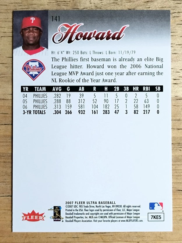 2007 Ultra #141 Ryan Howard